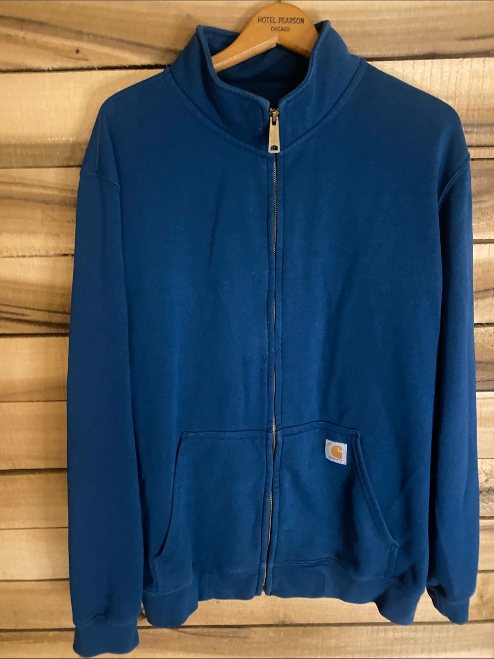 Carhartt turquoise Blue Full-Zip sweatshirt jacket size large